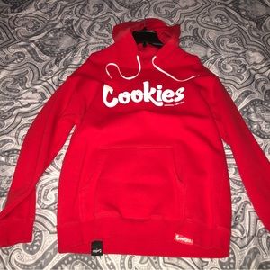 Men's Cookies Red Pullover Hoodie